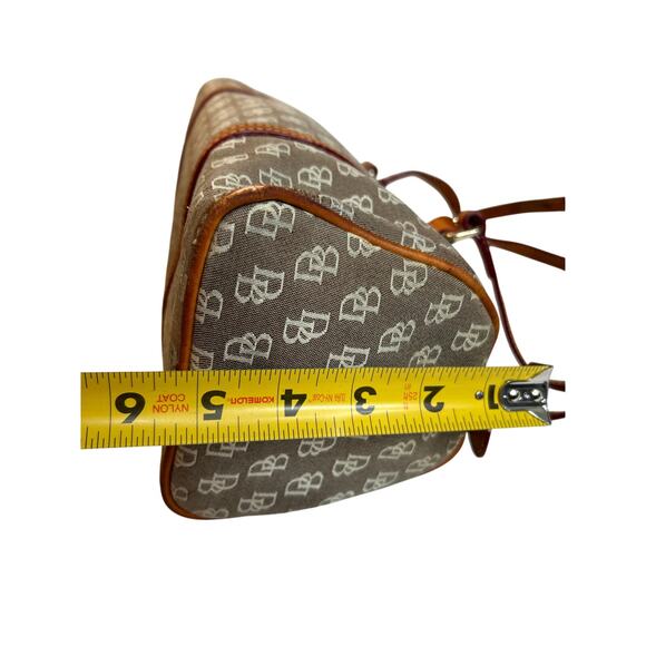 Vintage Dooney & Bourke Signature Canvas Handbag w/ Leather Trim Y2K - Picture 11 of 13